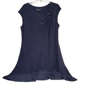 Jones New York Size 16 Blue Sleeveless Shift Dress